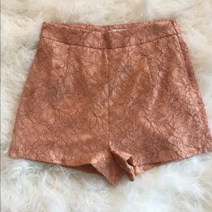 Lace Shorts - Forever 21 - Dark Blush/Tan